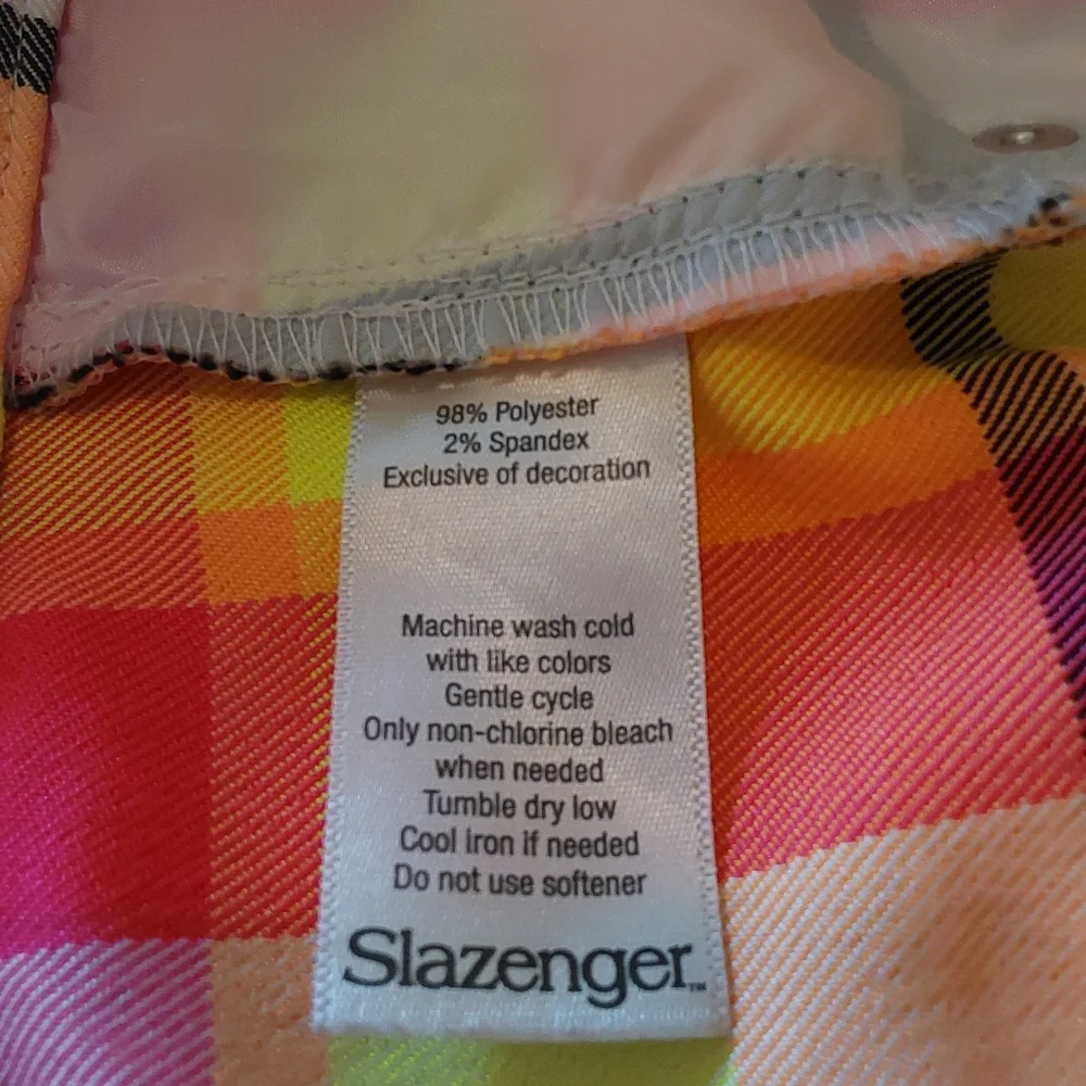 🌺 NEW Slazenger Bright Plaid Golf Shorts - Picture 9 of 9